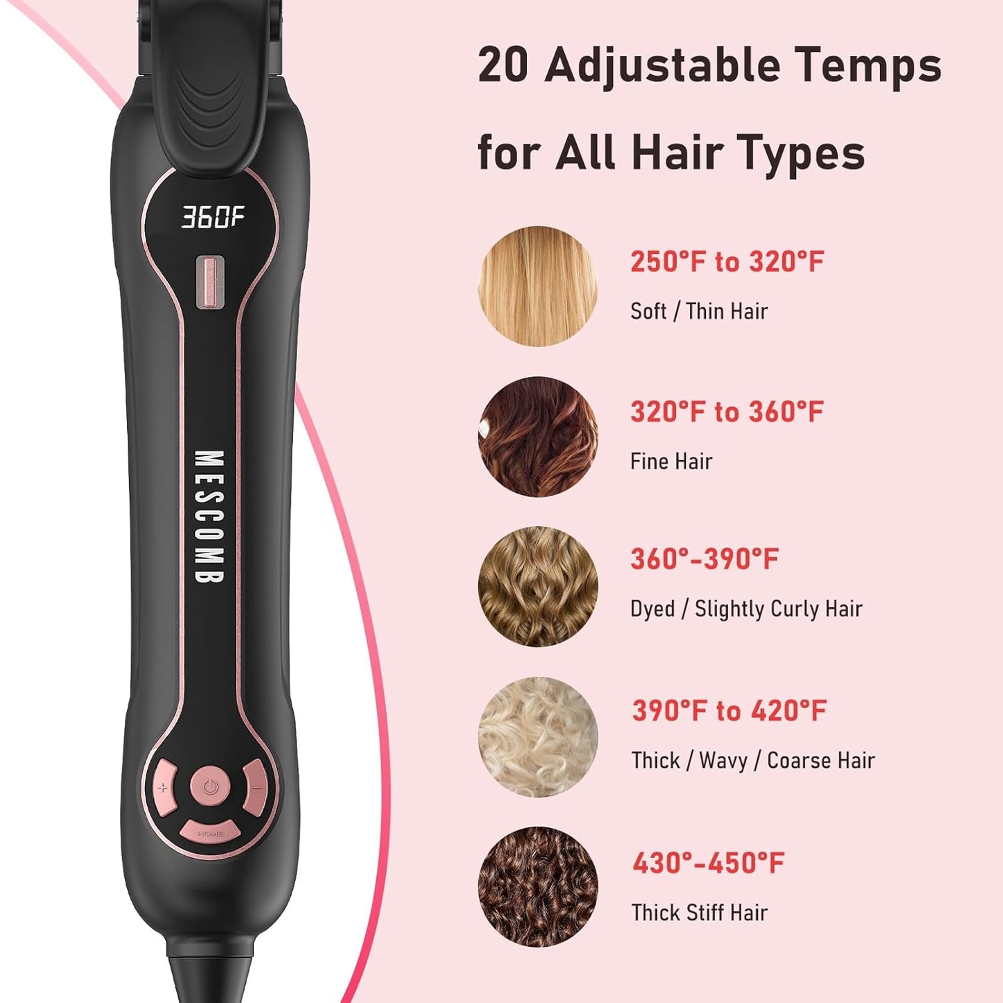 1 Inch Rotating Curling Iron-Automatic Curling Iron for All Hair Type