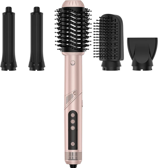 Professional Air Styling & Drying System - Powerful Hair Dryer Brush - Multi-Styler with Auto-Wrap Curlers, Paddle Brush, Oval Brush, Styling Concentrator, No Heat Damage, Portable Travel Case